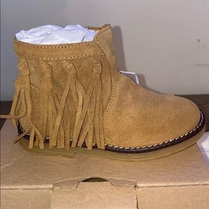 Zara Tan Suede Bootie - size 6